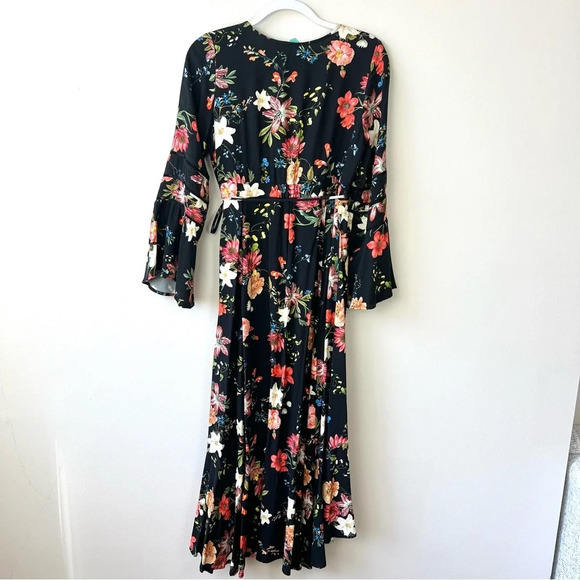 Farm Rio Brazil Summer Flower Wrap Maxi Dress - Picture 9 of 11